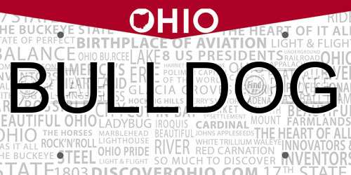 BULLDOG Ohio License Plate