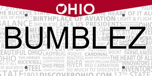 BUMBLEZ Ohio License Plate