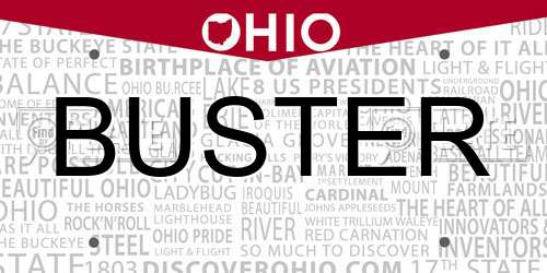 BUSTER Ohio License Plate