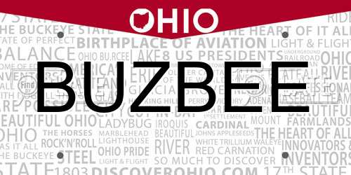 BUZBEE Ohio License Plate