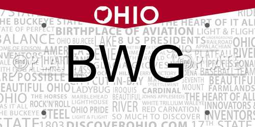 BWG Ohio License Plate