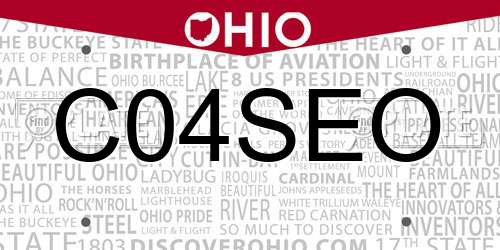 C04SEO Ohio License Plate