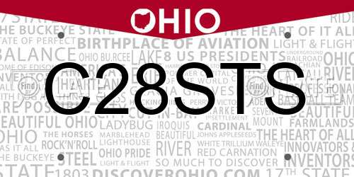 C28STS Ohio License Plate