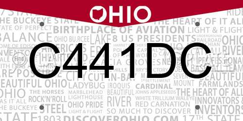 C441DC Ohio License Plate