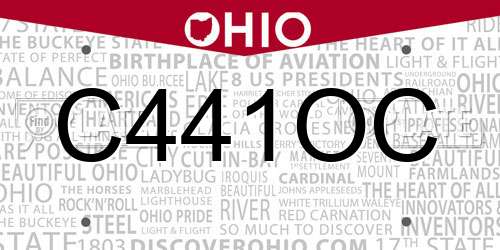 C441OC Ohio License Plate