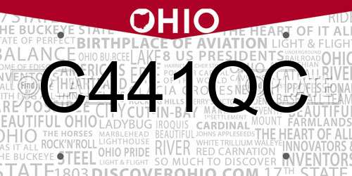 C441QC Ohio License Plate