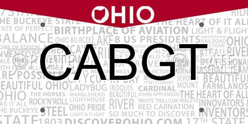 CABGT Ohio License Plate
