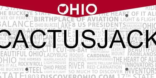 CACTUSJACK Ohio License Plate