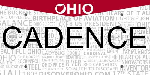 CADENCE Ohio License Plate