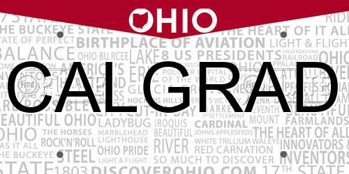 CALGRAD Ohio License Plate