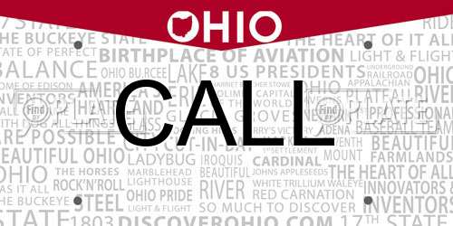 CALL Ohio License Plate