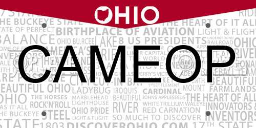CAMEOP Ohio License Plate