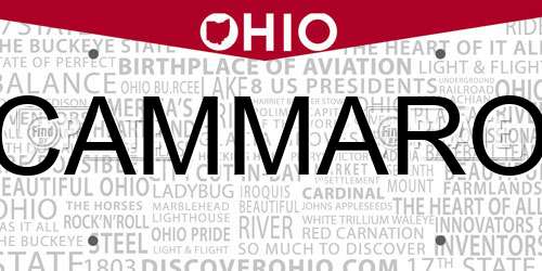 CAMMARO Ohio License Plate