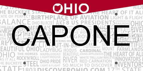 CAPONE Ohio License Plate