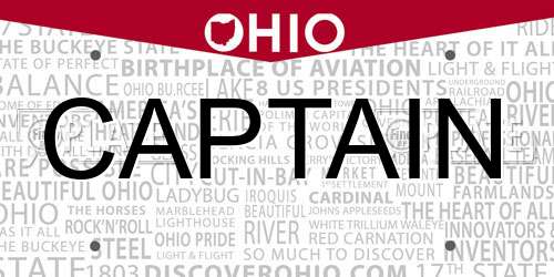 CAPTAIN Ohio License Plate