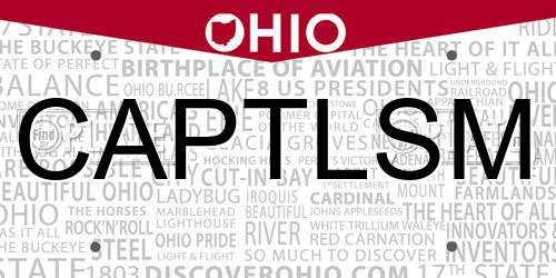 CAPTLSM Ohio License Plate