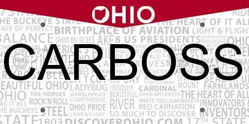 CARBOSS Ohio License Plate