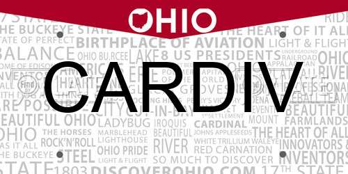CARDIV Ohio License Plate