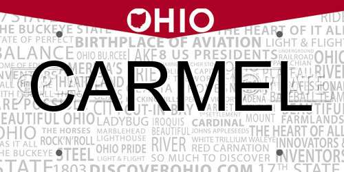 CARMEL Ohio License Plate