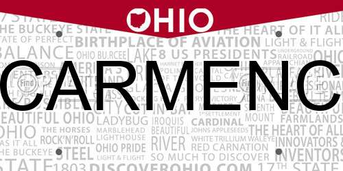 CARMENC Ohio License Plate