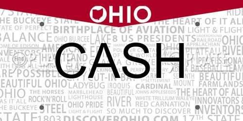 CASH Ohio License Plate