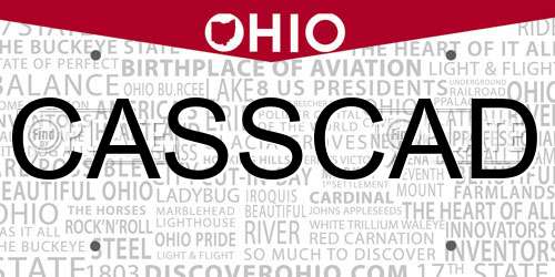 CASSCAD Ohio License Plate