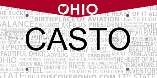 CASTO Ohio License Plate