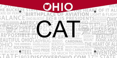 CAT Ohio License Plate
