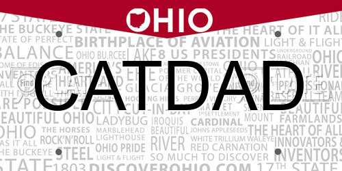 CATDAD Ohio License Plate