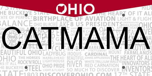CATMAMA Ohio License Plate