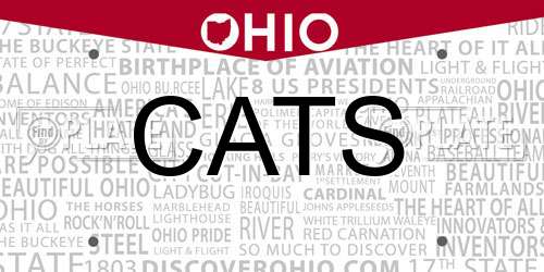 CATS Ohio License Plate