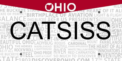 CATSISS Ohio License Plate