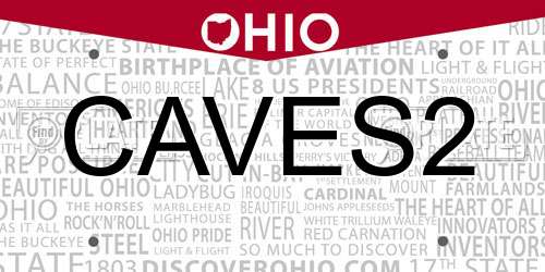 CAVES2 Ohio License Plate