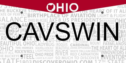CAVSWIN Ohio License Plate