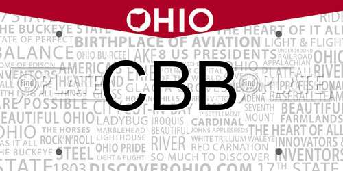 CBB Ohio License Plate