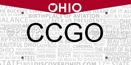 CCGO Ohio License Plate