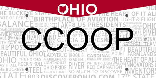 CCOOP Ohio License Plate