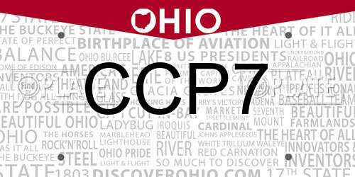 CCP7 Ohio License Plate