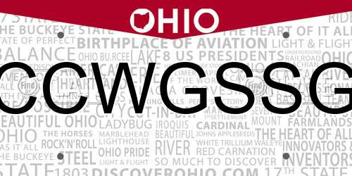 CCWGSSG Ohio License Plate