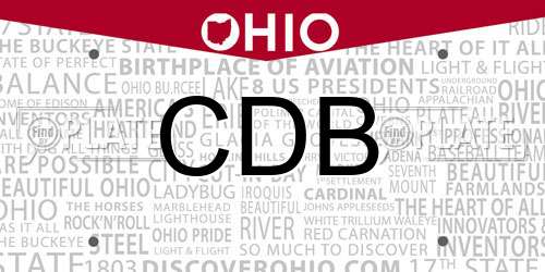 CDB Ohio License Plate