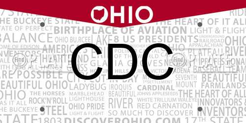 CDC Ohio License Plate