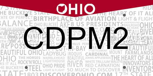 CDPM2 Ohio License Plate
