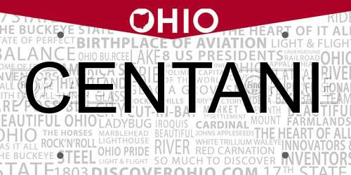 CENTANI Ohio License Plate