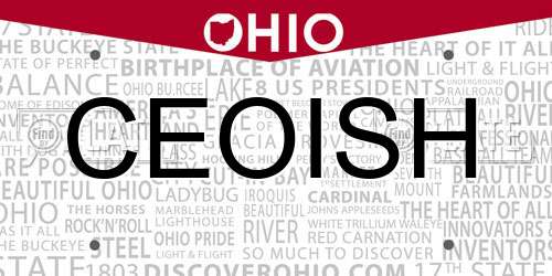 CEOISH Ohio License Plate