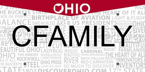CFAMILY Ohio License Plate