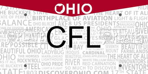 CFL Ohio License Plate