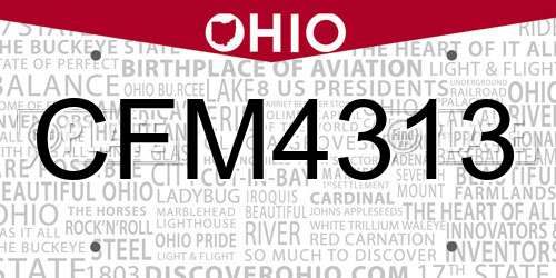 CFM4313 Ohio License Plate