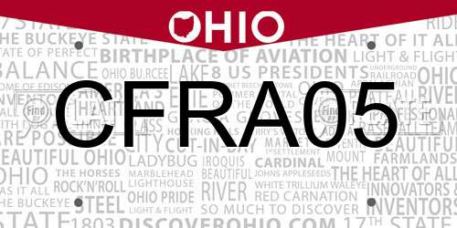 CFRA05 Ohio License Plate