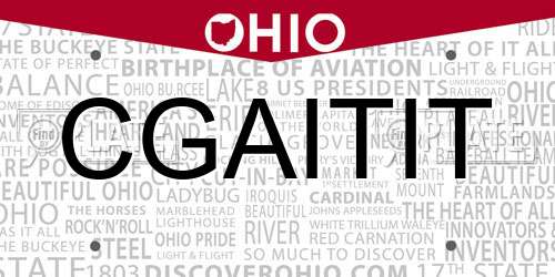 CGAITIT Ohio License Plate