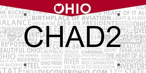 CHAD2 Ohio License Plate